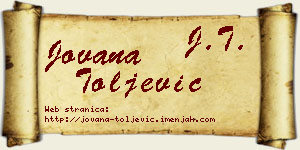 Jovana Toljević vizit kartica